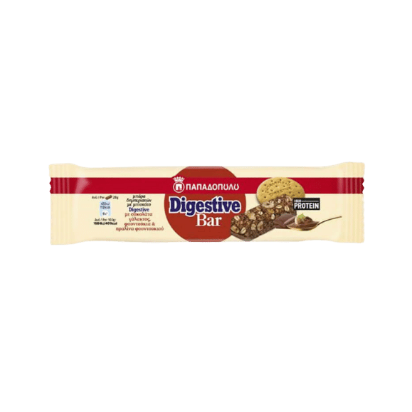 Digestive Bar mit Protein (Haselnuss) (28g) Papadopoulou - Araxxon